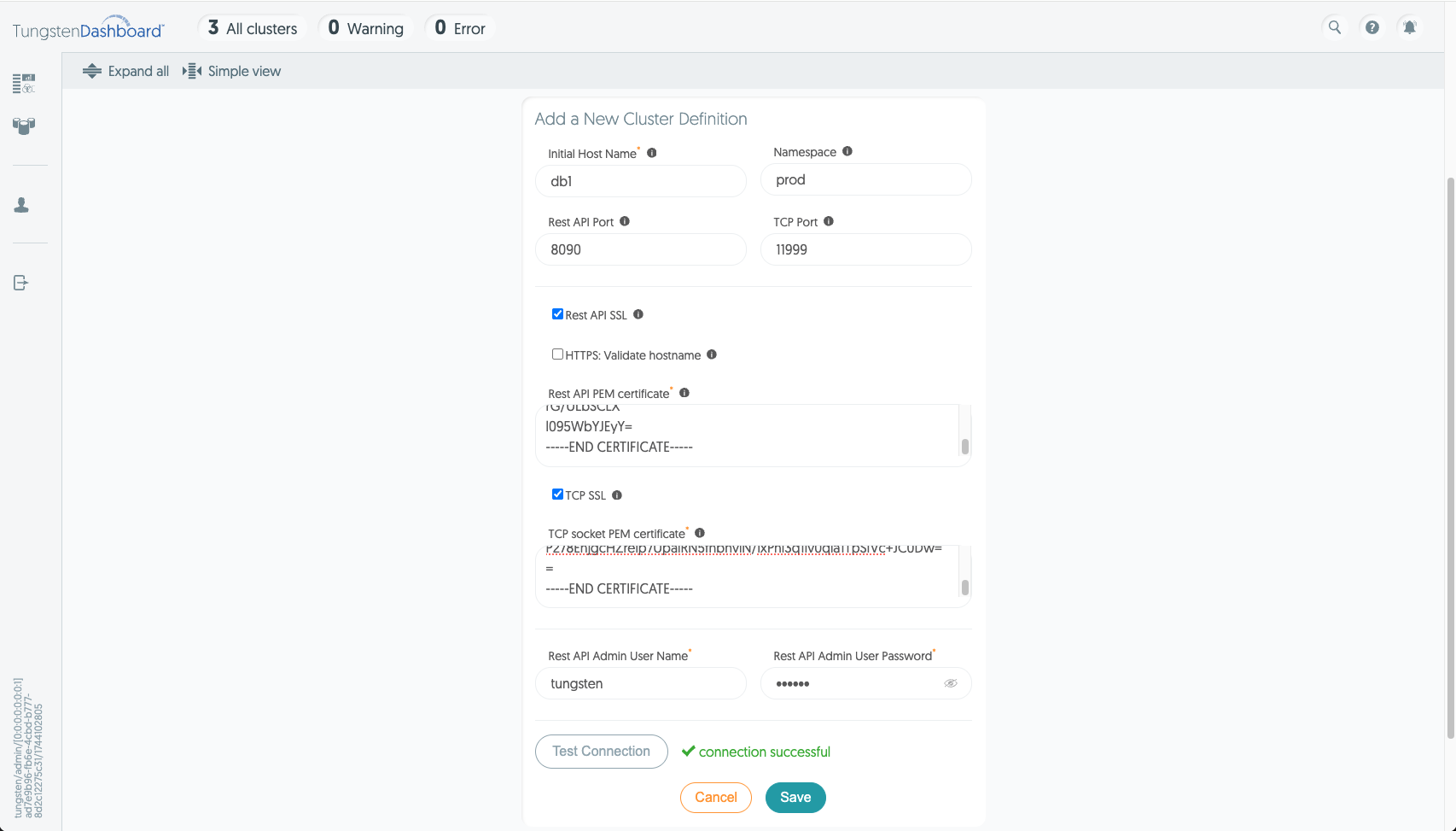 Add Cluster Form